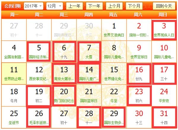 2017年12月裝修吉日有幾天，分別是那幾天
